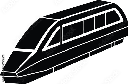 maglev train on white background.eps