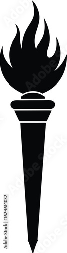 olympic torch on white background.eps