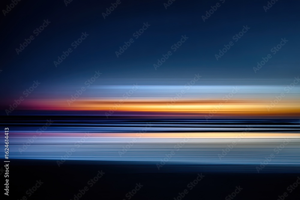 Blurred sunset over a beach Blurred sunset over a beach