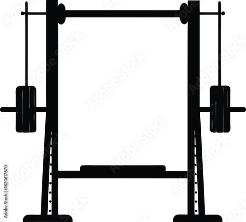 smith machine on white background.eps