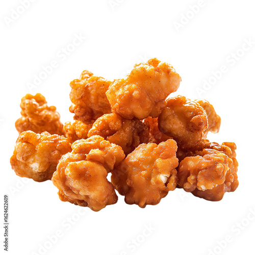 crispy chicken nuggets isolated on a transparent background