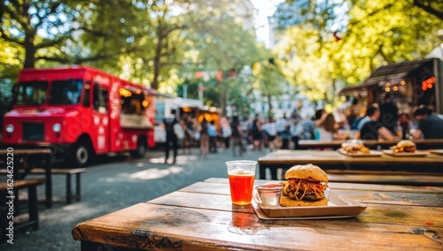 Food truck festival, outdoor eatery