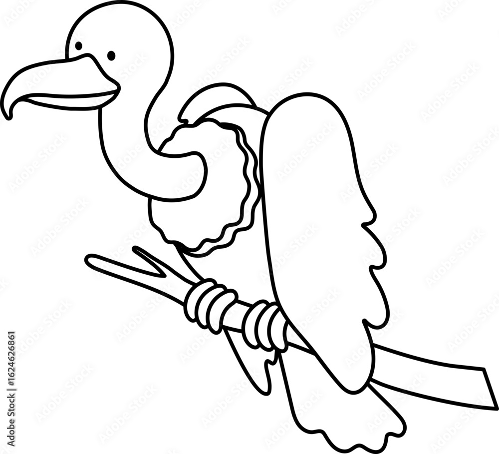custom made wallpaper toronto digitalVector illustration of a Vulture, Line Drawing, icon