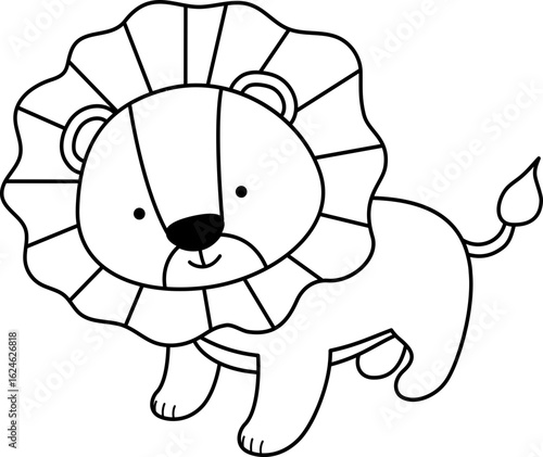 Wallpaper Mural Vector illustration of a Lion, Line Drawing, icon Torontodigital.ca