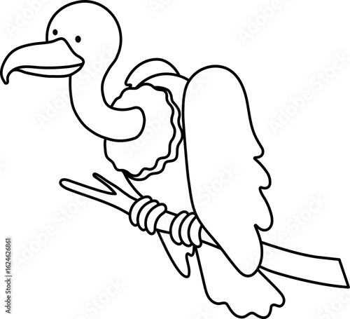 Wallpaper Mural Vector illustration of a Vulture, Line Drawing, icon Torontodigital.ca