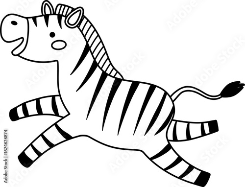 Wallpaper Mural Vector illustration of a Zebra, Line Drawing, icon Torontodigital.ca