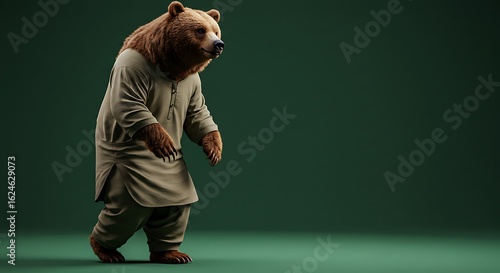 Bear wear human clothes