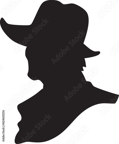 Silhouette of a Woman Standing Gracefully