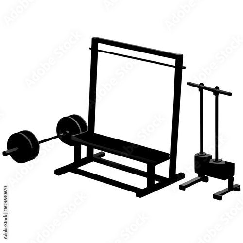 Smith Machine Gym Equipment – Fitness and Bodybuilding Vector