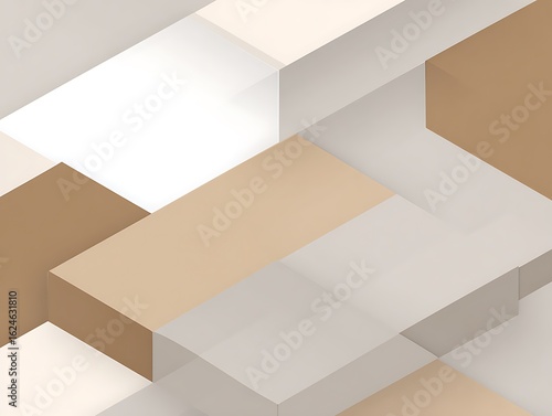 Abstract geometrical shapes with neutral colors