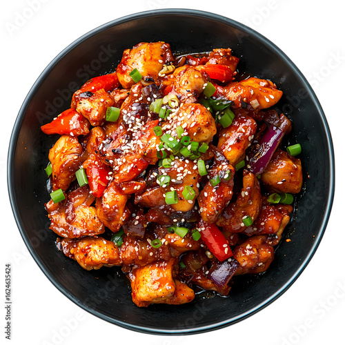 Delicious Potato Curry in Wooden Bowl Aromatic Spices Indian Cuisine isolated on transparent background