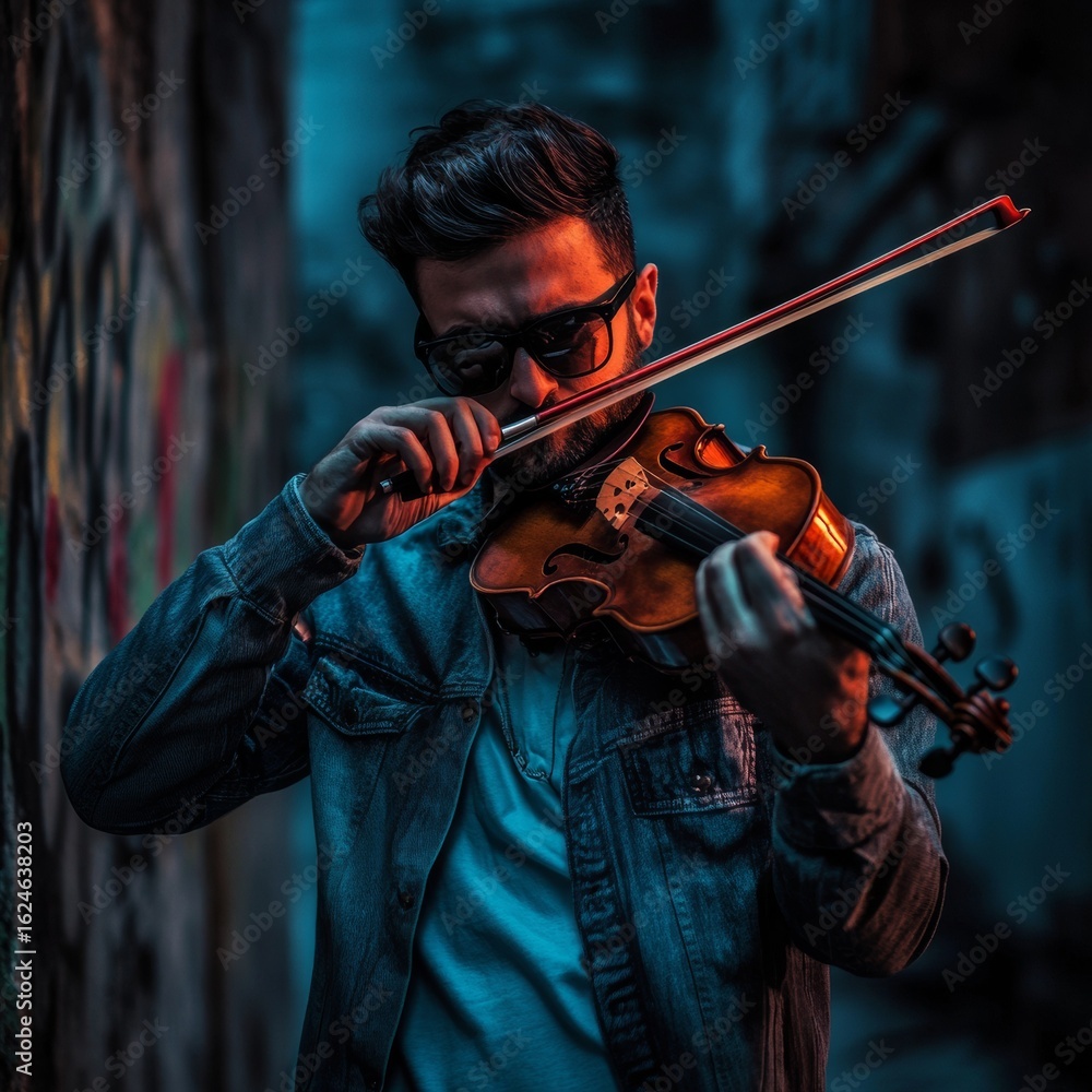 Fototapeta premium a person playing an instrument
