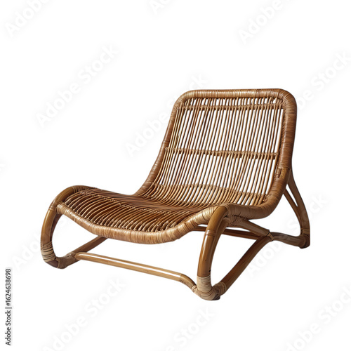 bamboo armchair isolated on transparent background