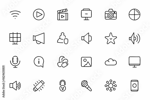 A minimalist bundle focused on storytelling and voice through refined line illustrations. Ideal for podcast covers, content branding, and social campaigns.