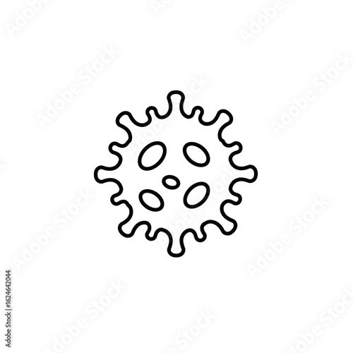 Virus cell vector icon for infectious disease and health education
