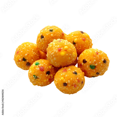 Motichoor laddu isolated on transparent background