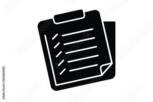 project task list icon vector icon silhouette