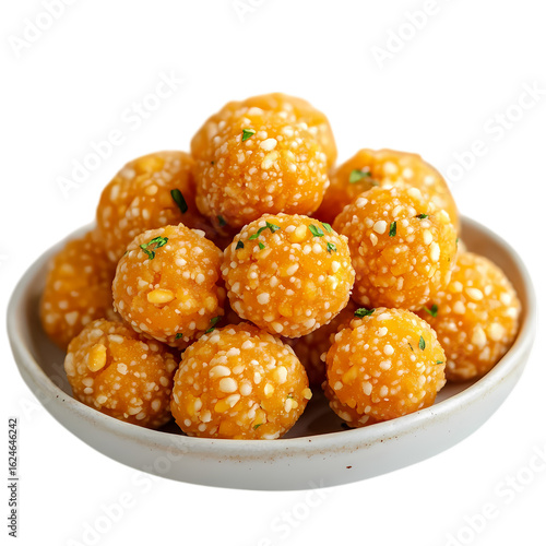 Motichoor laddu isolated on transparent background