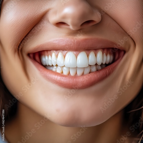 Bright and Confident Female Smile Close-Up