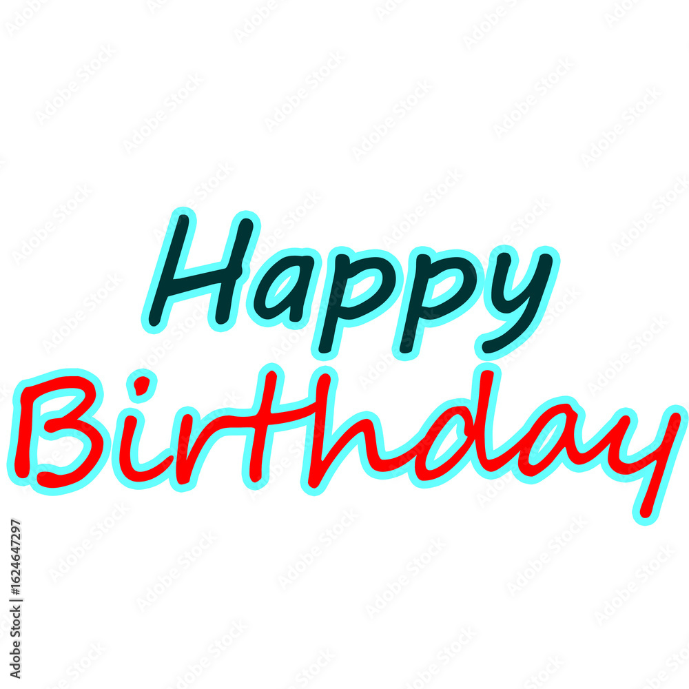 Fototapeta premium Celebrate a special someone's birthday with this cheerful and festive greeting for cards and invitations