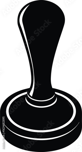 espresso tamper on white background.eps
