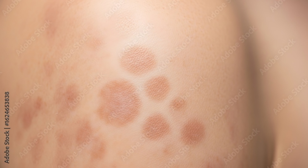 Fototapeta premium Macro Shot of Tinea Versicolor Lesion Pattern