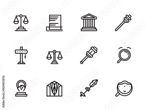 Defamation Case Minimalist 2D Line Art Design Two