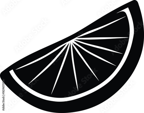 lemon wedge on white background.eps