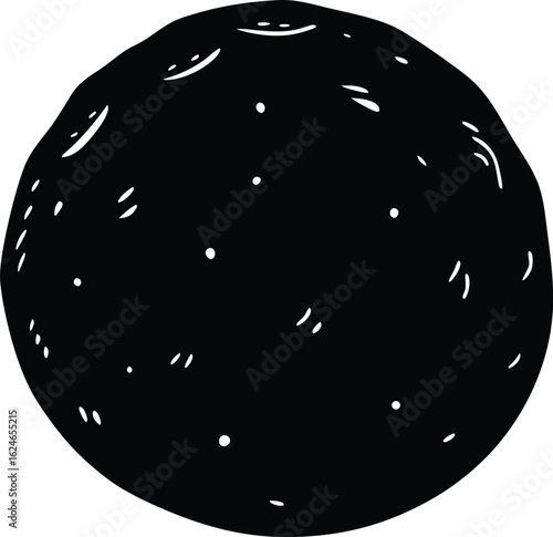 malted milk ball on white background.eps