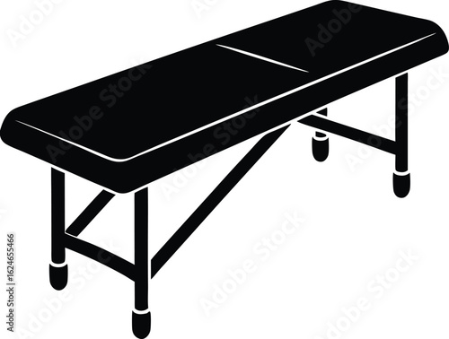 massage table on white background.eps