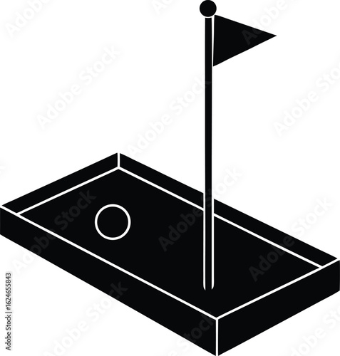 mini golf obstacle on white background.eps