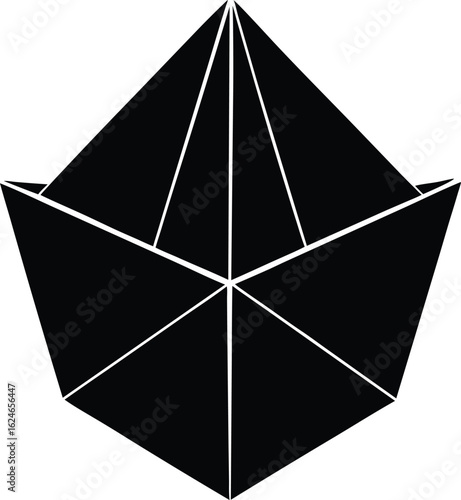 origami fortune teller on white background.eps