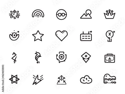 Digital Dreamer Minimalist 2D Line Art Variation 