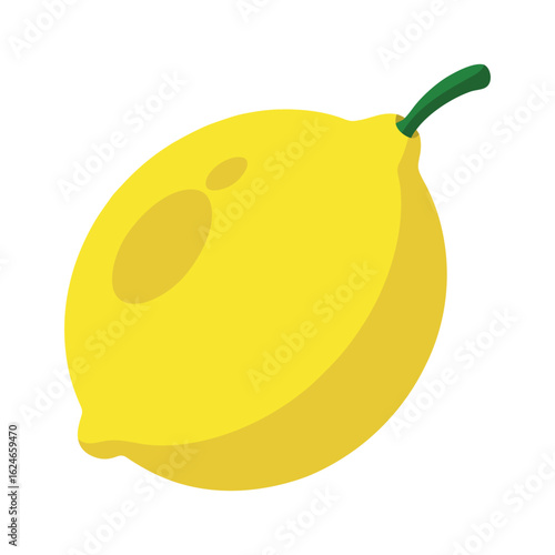 Lemon Fruit Fresh Vector Illustration Icon