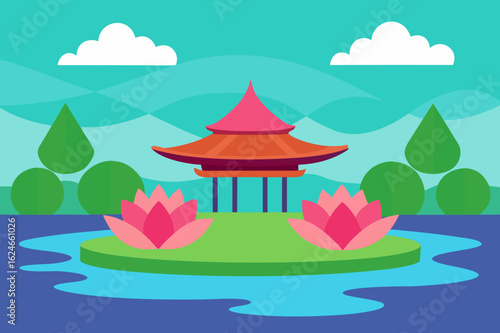 lotus in the lotus pond