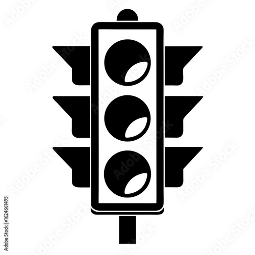 traffic light on white background