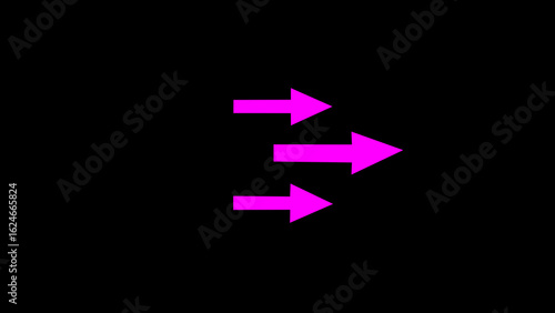 Right arrow for road direction.  light traffic directional arrows sign.