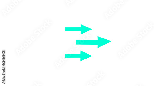 Right arrow for road direction. neon light traffic directional arrows sign.