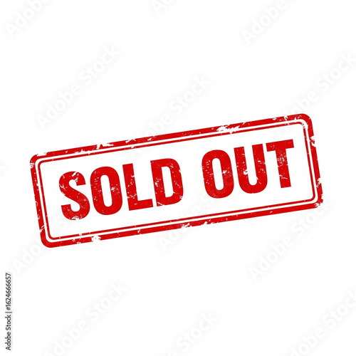 SOLD OUT stamp isolated on white background
