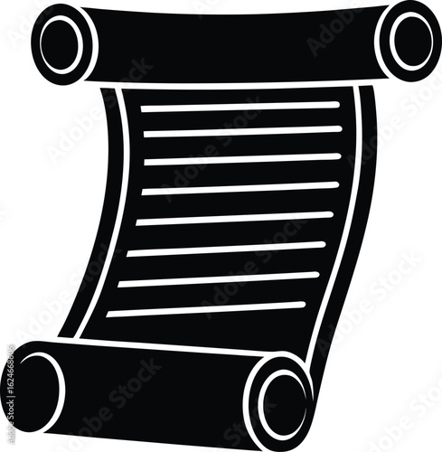 egyptian papyrus scroll on white background.eps