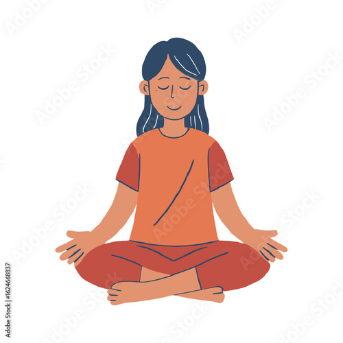 Girl in yoga pose