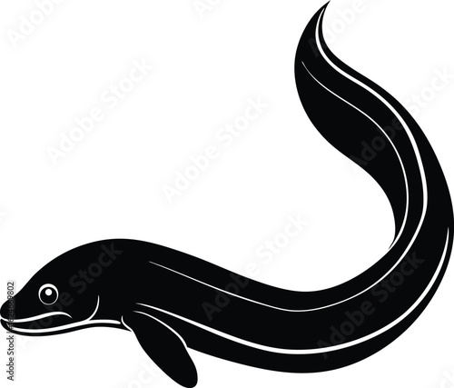 gulper eel on white background.eps