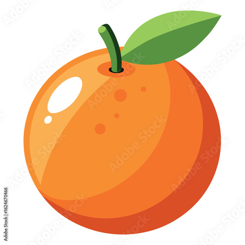 Orange Fruit Vector Illustration Icon