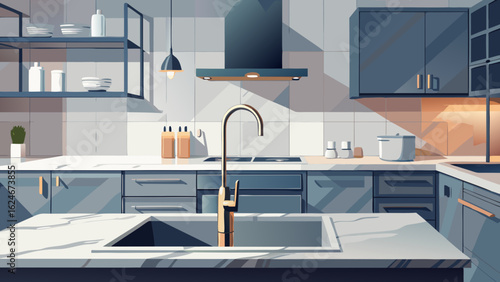 modern kitchen interior