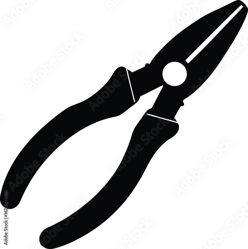 needle nose pliers on white background.eps