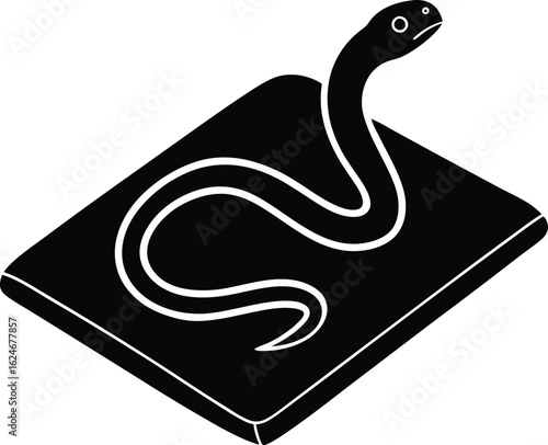 snake heat mat on white background.eps