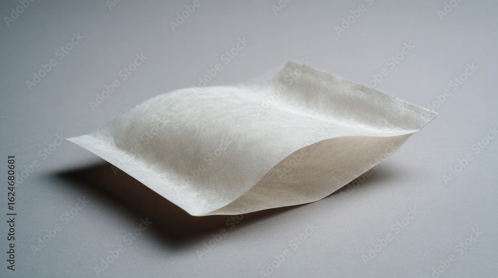 Obraz premium food pouch made from edible rice paper, biodegradable and soft texture