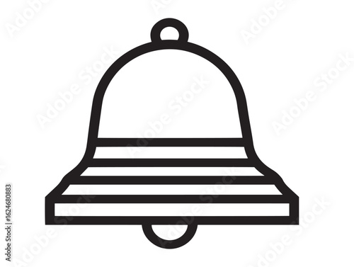 Bell notification icon with clean vector design