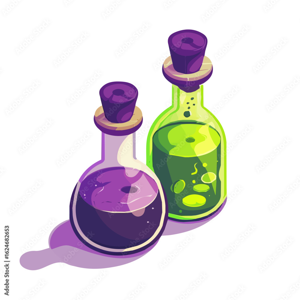 A Very Simple flat 2D icon of a Collection of Halloween potion bottle isolated on a transparent background, vector, flat design, animation design, vector, simple flat 2D icon, minimalist eps format A Very Simple flat 2D icon of a Collection of Halloween potion bottle isolated on a transparent background, vector, flat design, animation design, vector, simple flat 2D icon, minimalist eps format