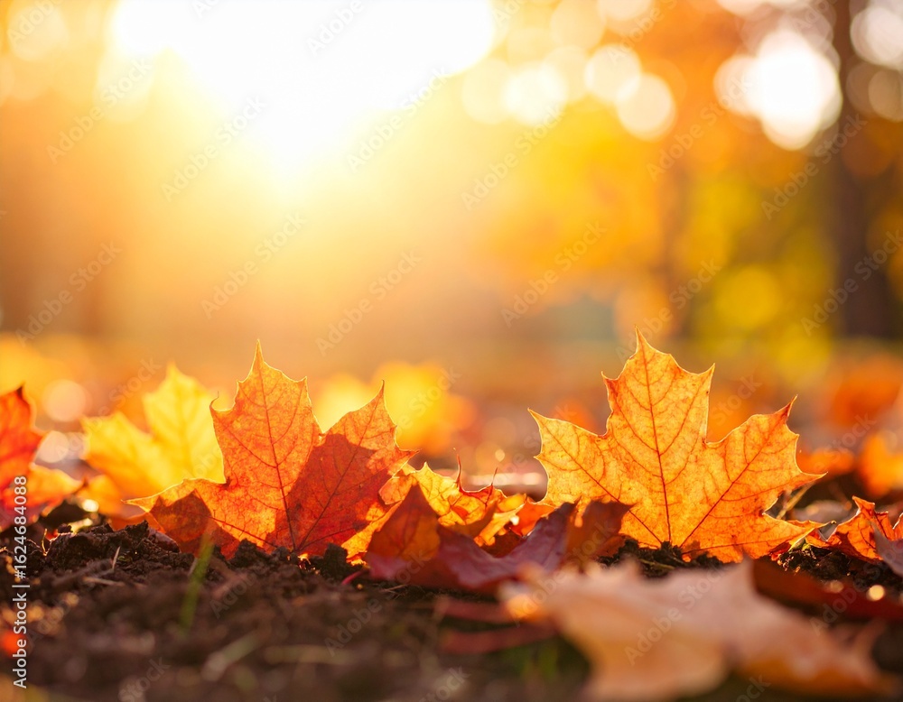 Fallen Colorful Leaves with Detailed Textures Fallen Colorful Leaves with Detailed Textures